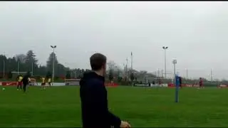 Entrenamiento del Sporting con Nano Mesa