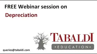FREE Webinar on Depreciation