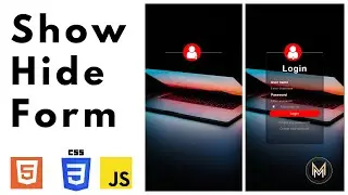 How To Create Login Form In HTML and CSS | Show and Hide Form using Java Script