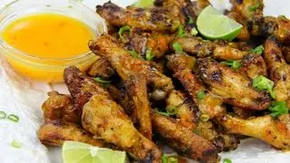 Grilled Spicy Mango Chicken Wings.