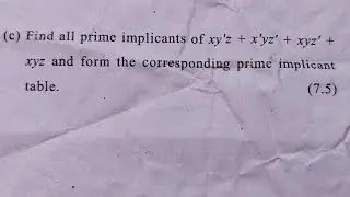 Discrete Mathematics PYQs solved | Sem 3 | Prime Implicants| DU | Bsc. maths