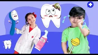 Brush your teeth video for kids | Going to Dentist | pretend play story about sweets and brushing