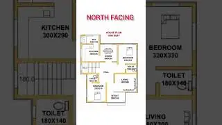 1050 sqft North facing house plan #short #plan no 1