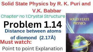Solid State physics problem 1.14 | Crystal structure | R.K PURI | Miller Indices | Diamond Placing