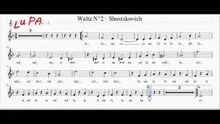 Valzer 2 (Shostakovich) - Flauto - Note - Spartito - Karaoke - Canto - Tutorial - Instrumental