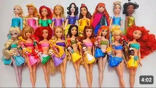 Satisfying Video l How to make Glossy Lolipops in to Rainbow Pool with Disney Princess Cutting ASMR