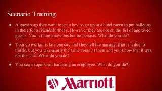 Marriott Ethics Training Program