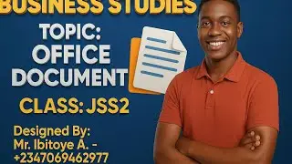 BUSINESS STUDIES || JSS2 WEEK 3 || OFFICE DOCUMENT 