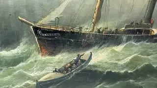 Sealer & Whaler Steam Ship Of Dundee Floundering Being Rescued By RLNI Lifeboat By William Broome