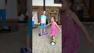 Amazing Cute Girls Riding Hoverboard Adventure! #shorts #hoverboard #fun #girls #kids #playing