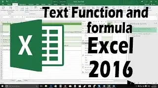 Text functions and formula in Excel 2016