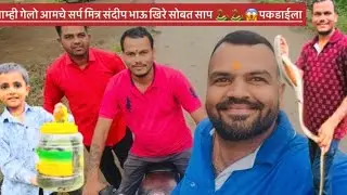आम्ही आज पकडला सर्प मित्र संदीप भाऊ खिरे सोबतधामण (common rat snake)🐍😱#vlog #sanke #viralvideo 