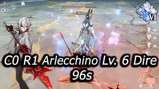 C0 R1 Arlecchino Lv.6 Dire 96s 6.1 Luna 2 Stygian Onslaught Mode  Genshin Impact