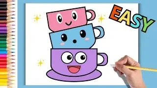 Easy Cute Cup Drawing for Kids 🎨