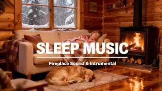 11 hours Ambient Deep Sleep Music 🌙 | Insomnia Relief (fireplace and ambient Sound)|Stress Relief