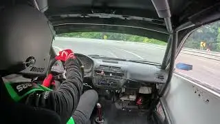 Michal Krížo onboard Oždianske serpentiny hill climb 2023 Honda Civic B16A2 1:45,521