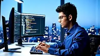 I created a hyperrealistic coder with AI (Google Veo) #ai  #shorts