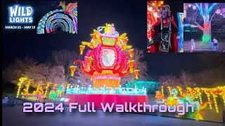 Wild Lights At The Louisville Zoo 2024 Complete Walkthrough & Nighttime Show