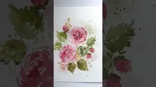 Learn to paint roses with a Tri-wedge brush #short #shorts #shortsfeed #rosetutorial #learntopaint