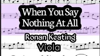 When You Say Nothing At All Viola Sheet Music Backing Track Play Along Partitura