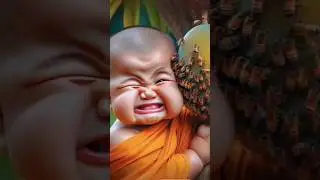 cute little monk | Monk baby status 😎 Shorts #shortvideo