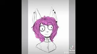 speed draw of Glitter in Tim Burton's style.