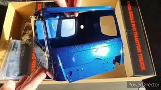 UNBOXING TAMIYA MERCEDES BENZ ACTROS 3363 6X4 GIGASPACE PEARL BLUE RC TRUCK 1:14