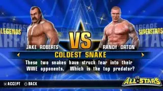 Jake Roberts vs Randy Orton | Coldest Snake | Fantasy Warfare | WWE All Stars | PPSSPP EMULATOR 