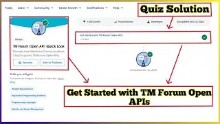 TM Forum Open API: Quick Look | Get Started with TM Forum Open APIs | Quiz Solution