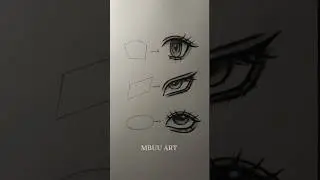 How I draw eyes with three shapes Tutorial✏️ #drawing #tutorial #howtodraw #eyes #art