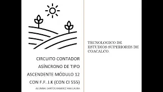 Circuito Contador As&iacute;ncrono de tipo Ascendente Modulo 12 con F.F J-K (Con CI 555)