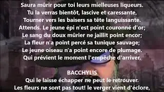 Arcas et Bacchylis - André Chénier lu par Yvon Jean