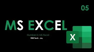 Microsoft Excel in Pashto | Number in MS Excel 05 | FMK Tech - پښتو