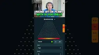 Toaster INSANE HIT on PLINKO with 10 $100 balls *PROFIT*
