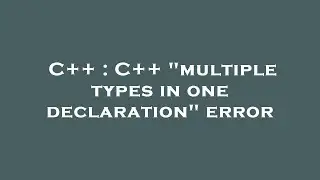 C++ : C++ 
