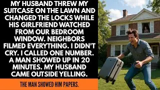 MY HUSBAND THREW MY SUITCASE ON THE LAWN AND CHANGED THE LOCKS WHILE HIS GIRLFRIEND WATCHED FROM...