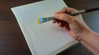 Beautiful and Easy ❄ Snowy Landscape Yellow Tree /Easy Painting Tutorial / DEMONSTRATION#105