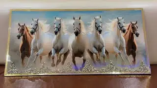 Most beautiful 7 horses resin photo frame✨|step by step| full tutorial video| watch till end| resin