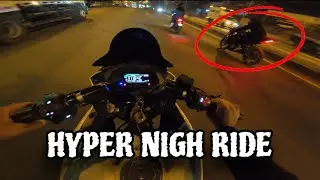 HYPER NIGHT RIDE PE  LAFDA HUA…? #motovlog #hyperride  