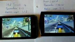 Asphalt 5  Acer Liquids (100)  vs iPod Touch 1g