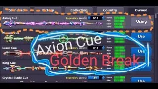9 Ball Pool Golden Break With Axion Cue