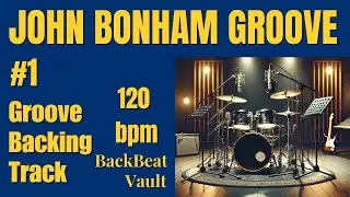 John Bonham Groove #1 102 bpm | Drum Backing Track #drumgroove #bonhamstyle #rockdrums #johnbonham