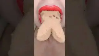 ASMR Satisfying Eating Peeps Marshmallow Bunny 🐰 #peeps #marshmallow #asmr