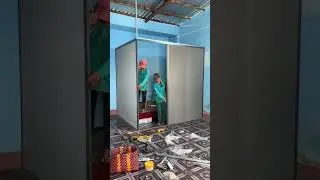 Space-saving PVC folding door for kitchen & bathroom! #homedesign #renovation #foldingdoor