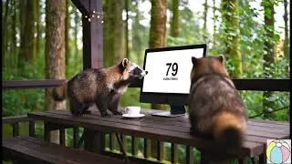 The raccoon dogs shared their joy at the growing numbers and embraced each other.