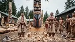 They Carved a 6-Meter TOTEM POLE by Hand&hellip; Every Cut Is Insane!