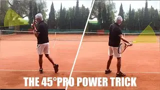 How to Hit a Powerful Forehand | 45&deg; Angle Tennis Trick