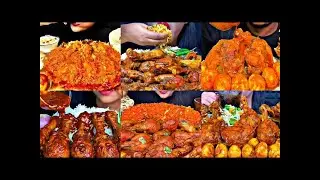 ASMR EATING SPICY CHICKEN CURRY, CHICKEN BIRYANI, EGGS | BEST INDIAN FOOD MUKBANG |Foodie India|