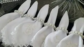 فكرة جديدة:لا ترمي مقابض علب غسيل الملابس -صنعت خواتم لمناديل الطاولة كيوتeasy napkins  rings
