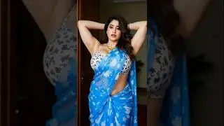 🌸✨ Vibrant Blue Floral Saree Styling for Festive & Daytime Glam! 💙 | Desi Sarees 2025 #sareestyle